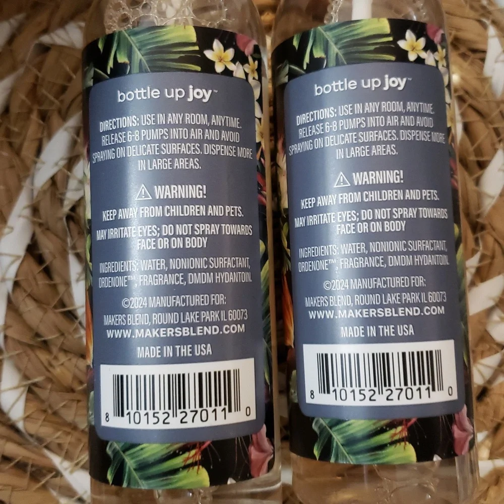 bottle up Joy Island Vanilla & Cashmere Concentrated Room Mist. Each 4 oz. - Picture 2 of 3